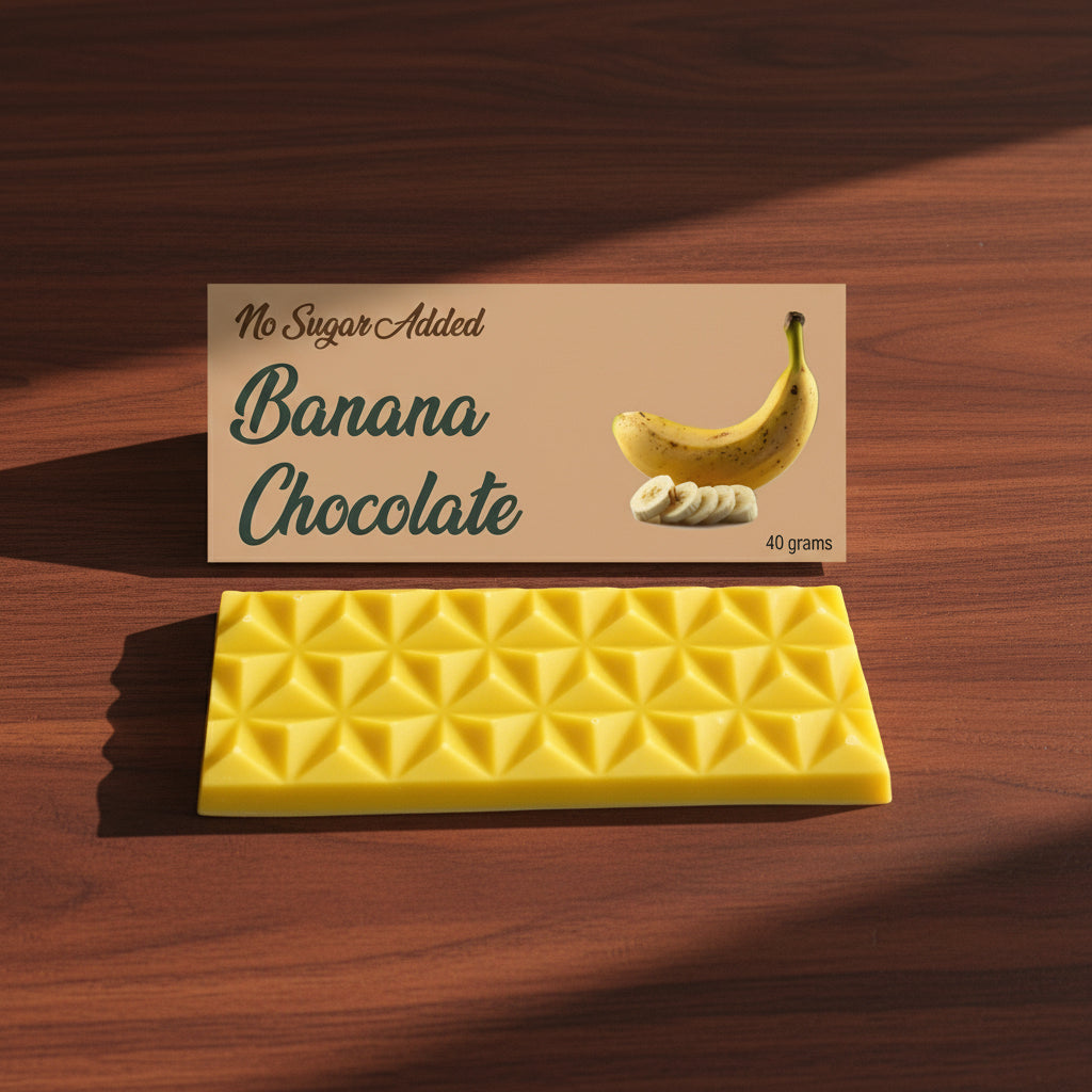 No Sugar Added Banana Chocolate Bar