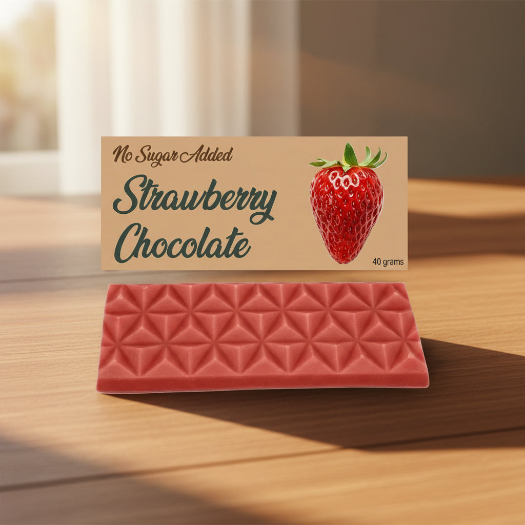 No Sugar Added Strawberry Chocolate Bar